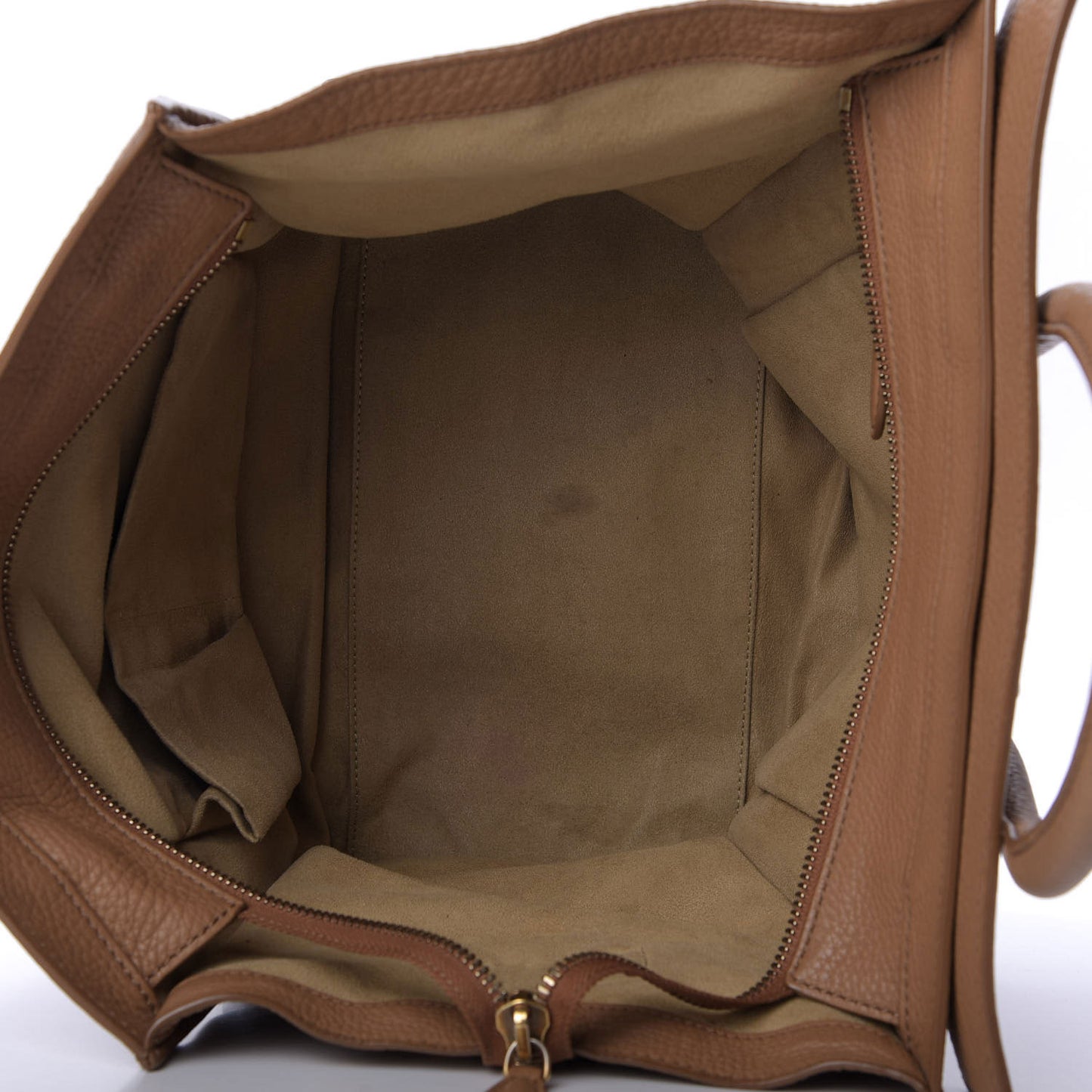 Drummed Calfskin Mini Luggage Camel