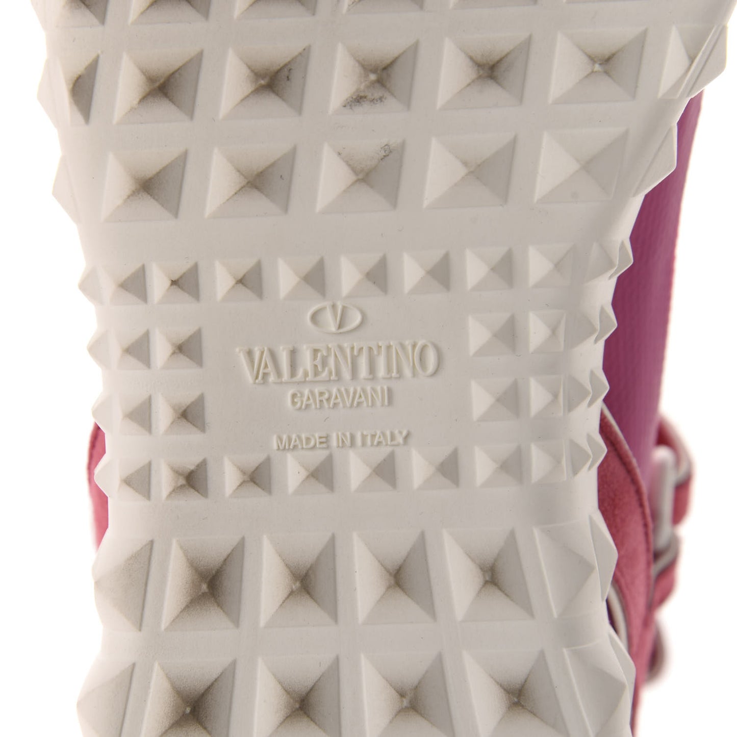 Body Tech Knit Free Rockstud Sock High Top Sneakers 39 Shadow Pink White