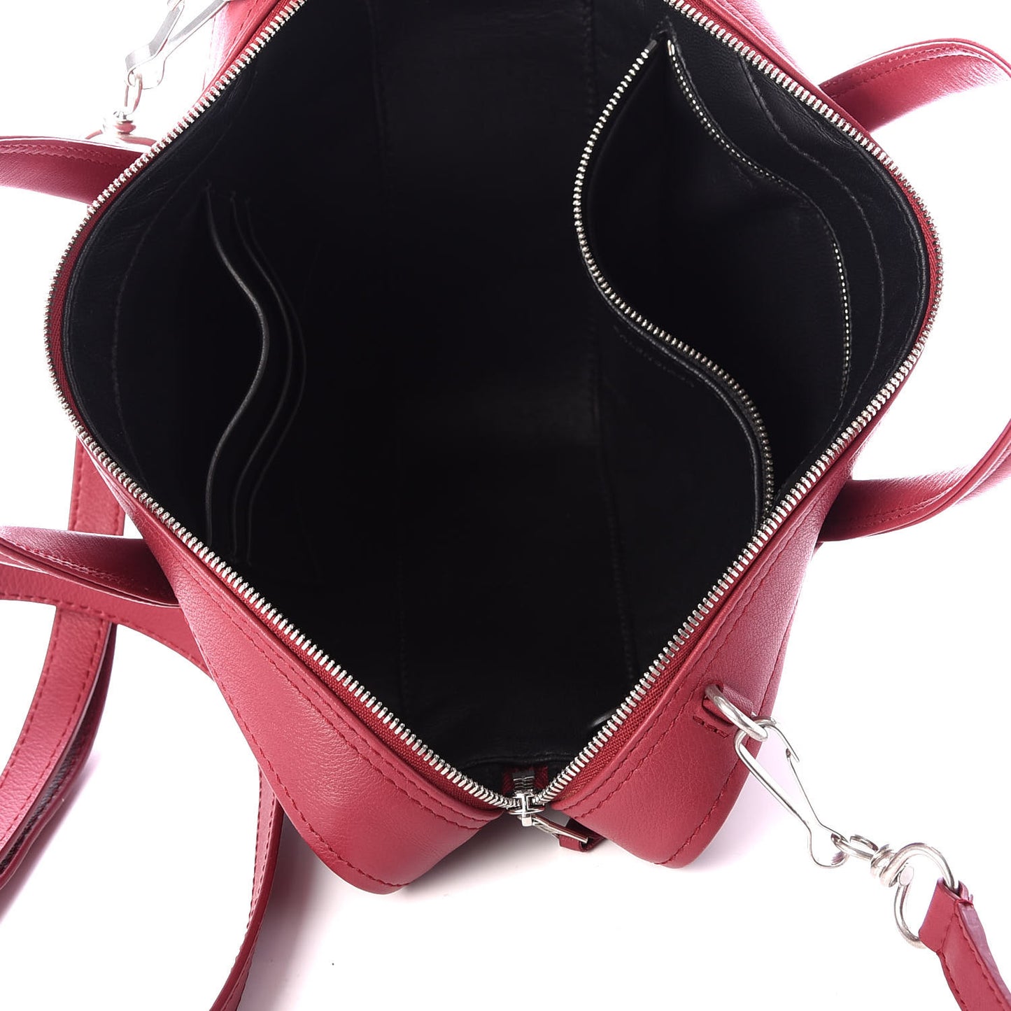 Shiny Day Calfskin XS Triangle Chain Duffle Rouge Grenat