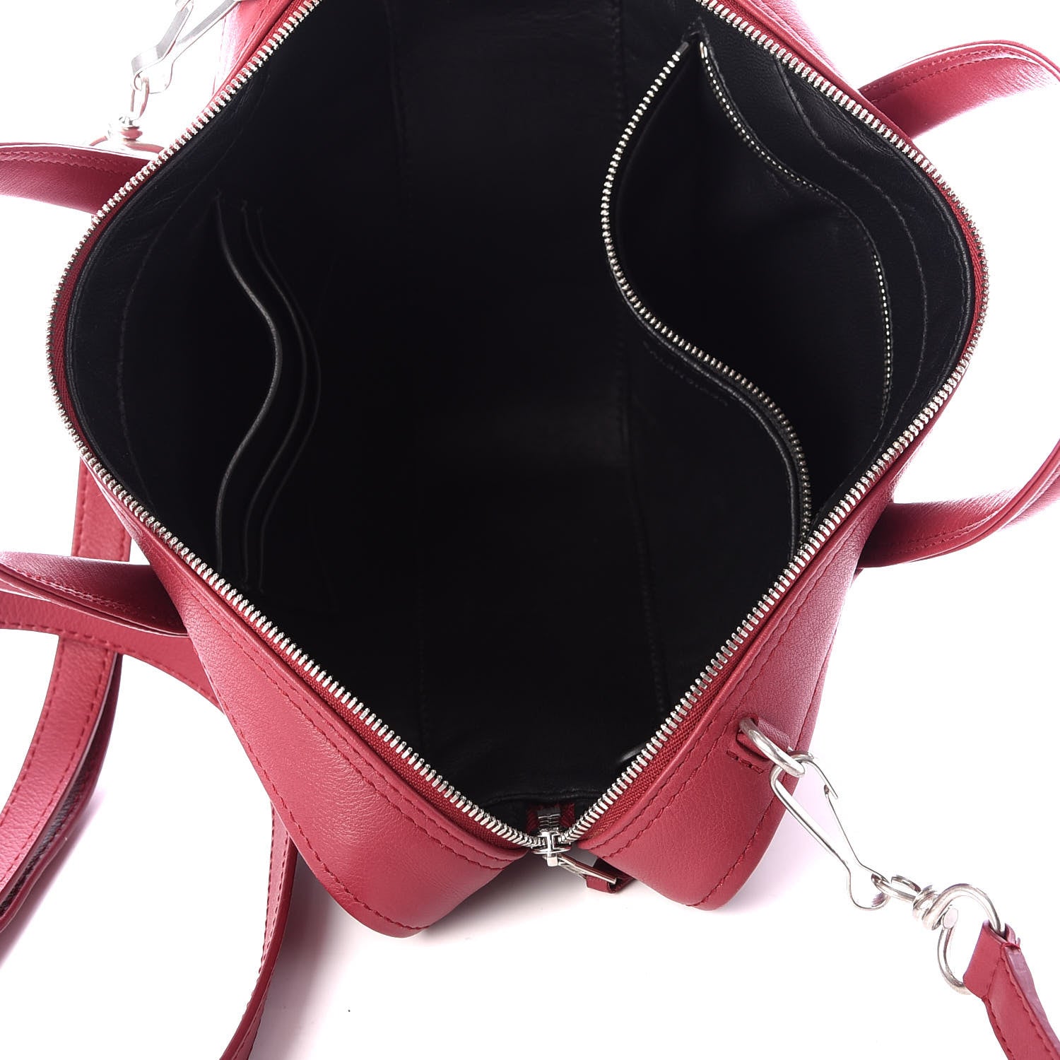 Balenciaga Shiny Day Calfskin XS Triangle Chain Duffle Rouge Grenat 6 of 9