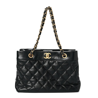 Chanel Calfskin Quilted Medium Soft Elegance Tote Black 1 of 7
