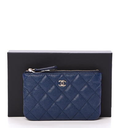 Chanel Caviar Quilted Small Cosmetic Case Navy 7 of 7