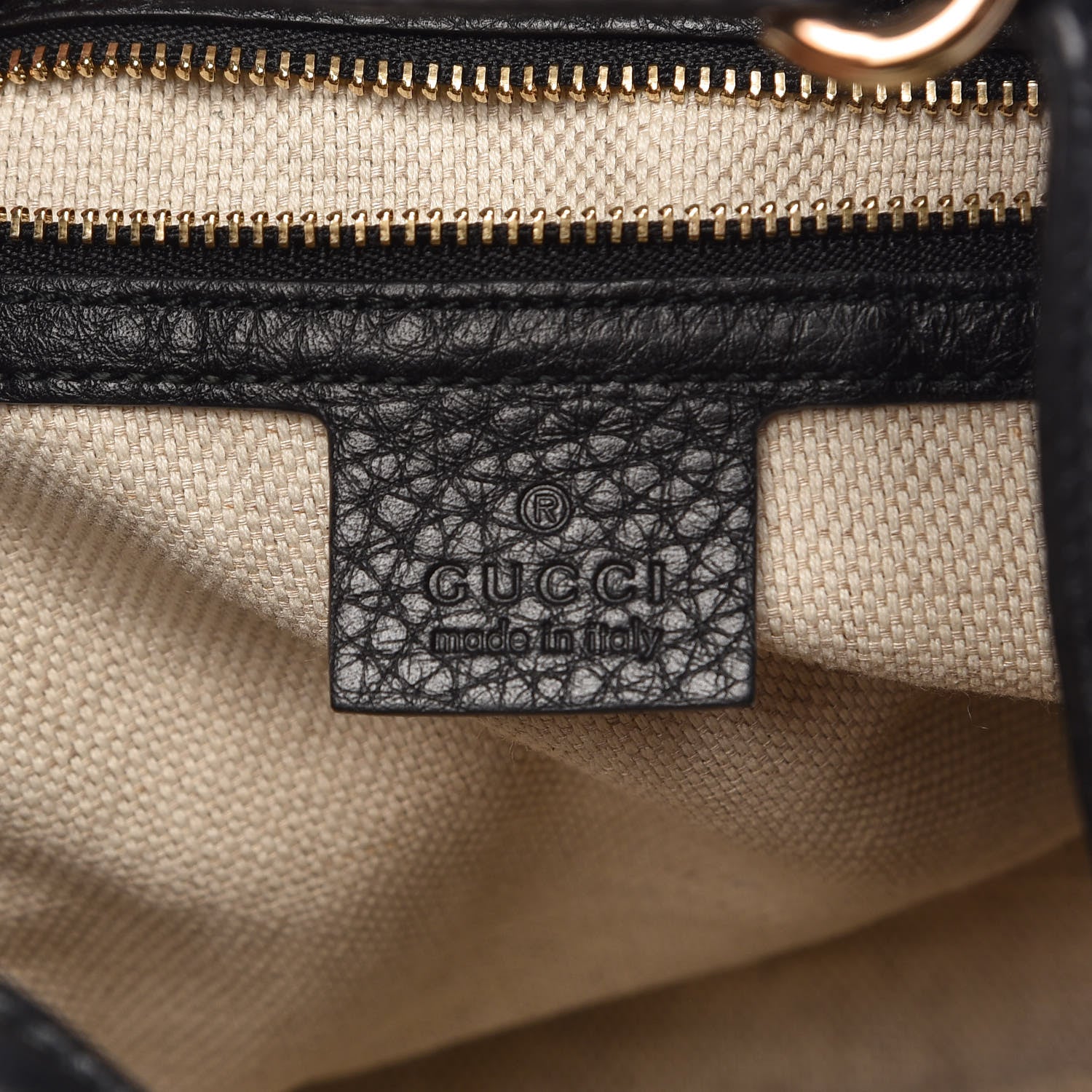 Gucci Pebbled Calfskin Small Soho Shoulder Bag Black 7 of 15