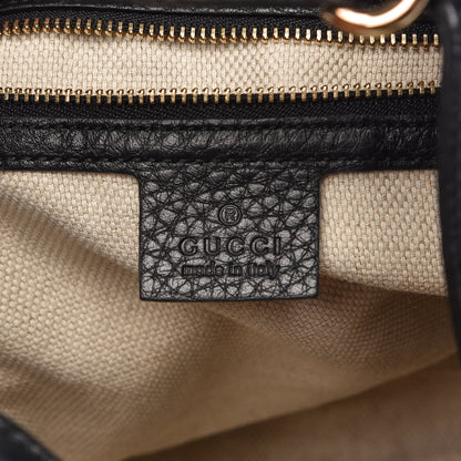 Gucci Pebbled Calfskin Small Soho Shoulder Bag Black 7 of 15