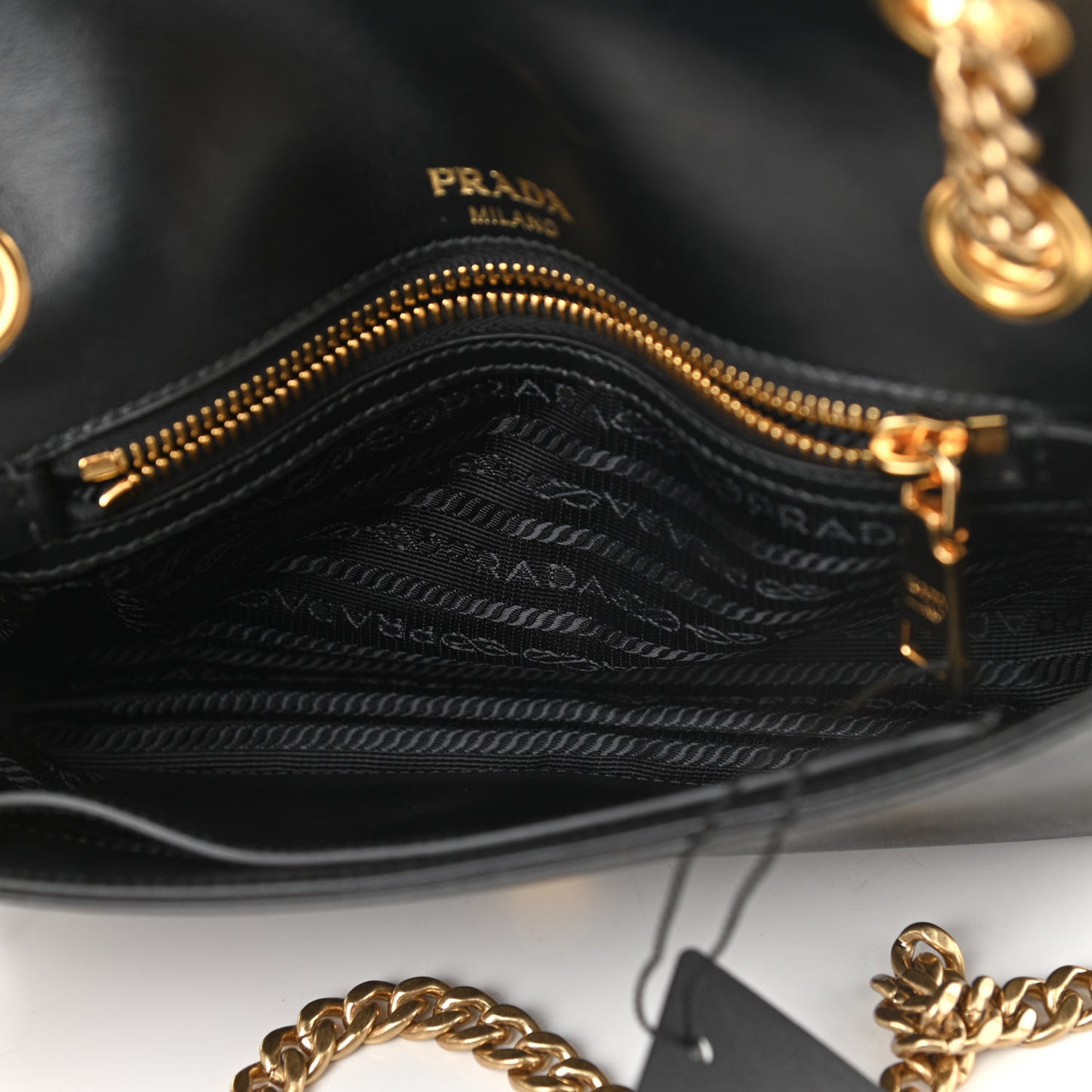 Saffiano Flap Shoulder Bag Black