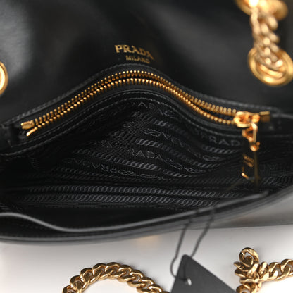 Prada Saffiano Flap Shoulder Bag Black 7 of 10