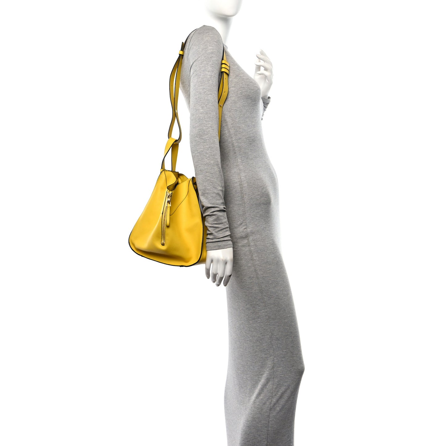 Calfskin Small Hammock Shoulder Bag Yellow