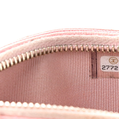 Chanel Iridescent Caviar Quilted Flap Zip Card Holder Pink 7 of 12