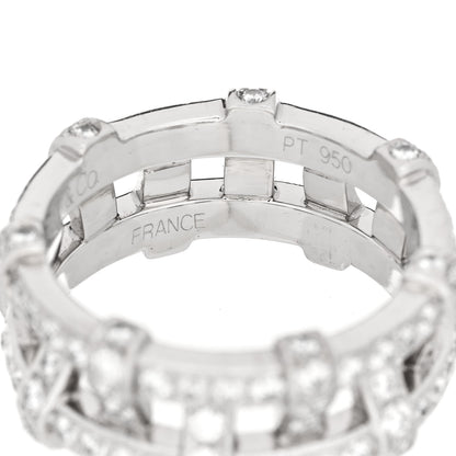 Tiffany Platinum Diamond Weave Band Ring 50 5.5 5 of 6