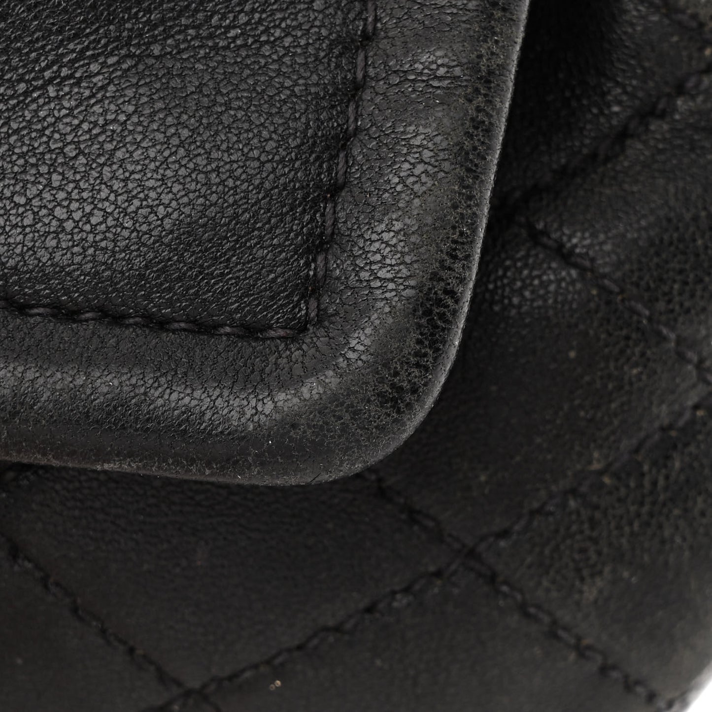 Lambskin Quilted Monogram Mini Nolita Black