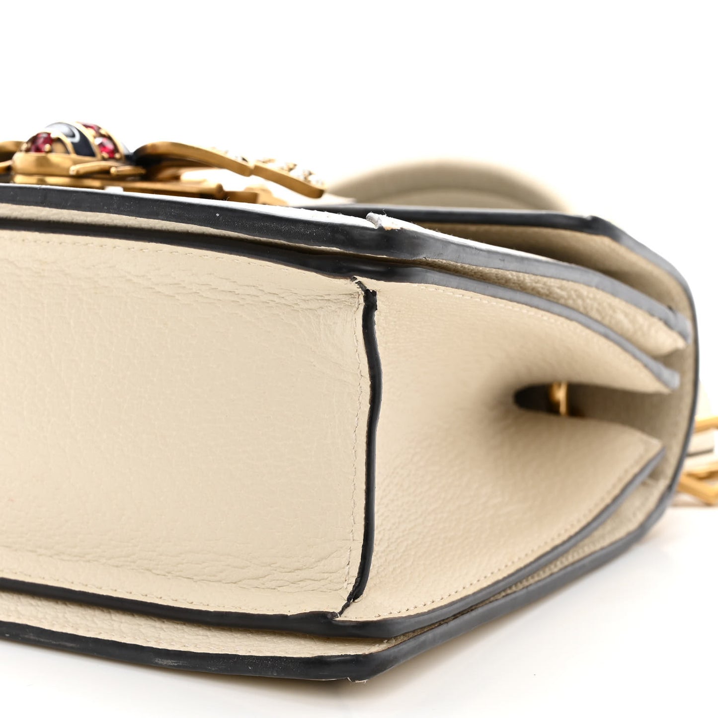 GG Supreme Monogram Small Queen Margaret Top Handle Bag White