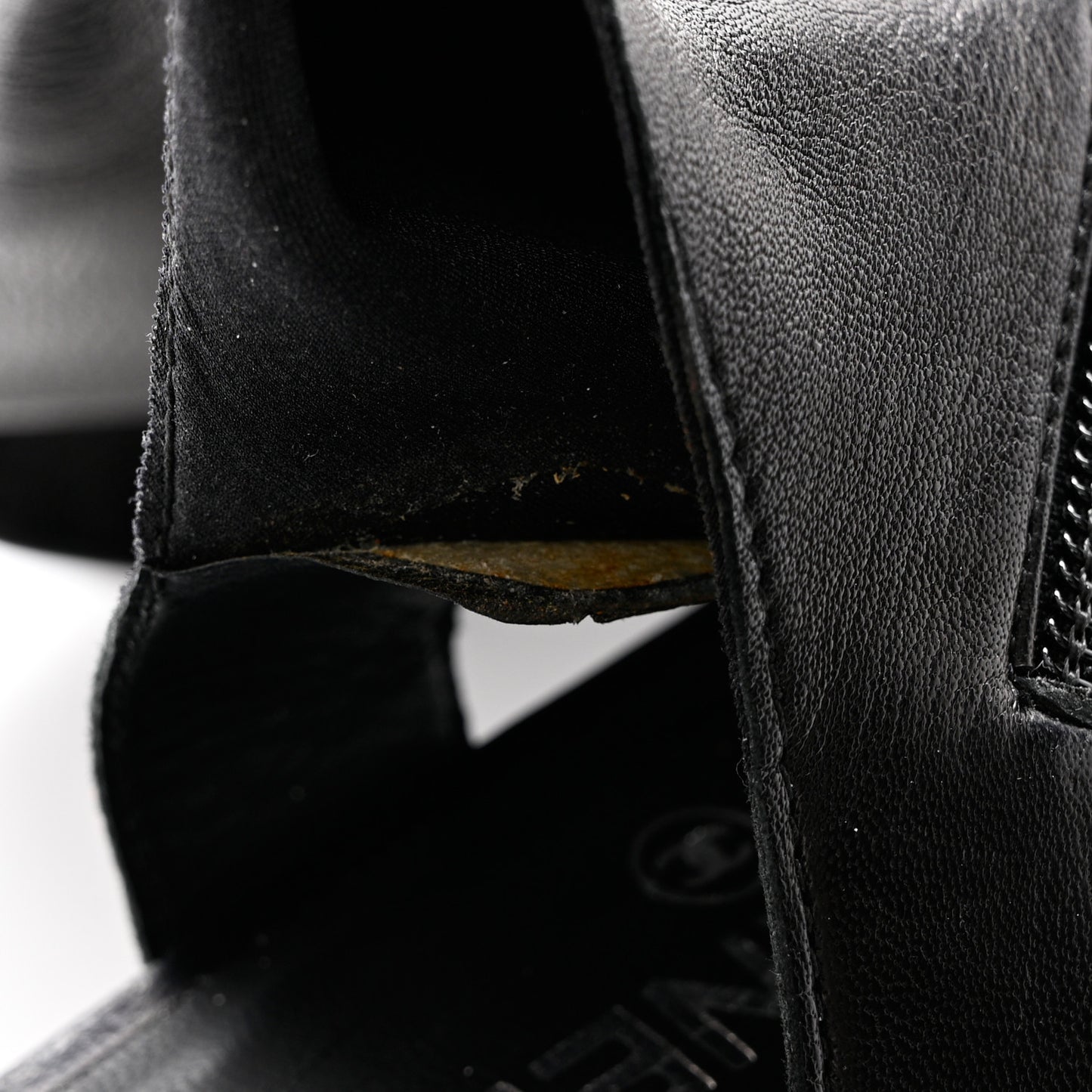 Calfskin CC Over The Knee Boots 40 Black