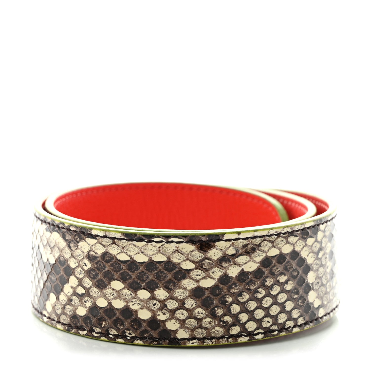 Fendi Shiny Python Vitello Dolce Strap You White Papavero 2 of 3