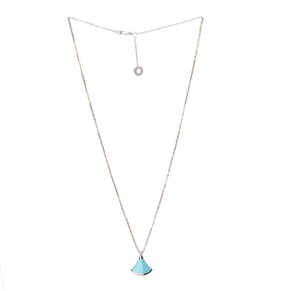 Bulgari 18K Rose Gold Diamond Turquoise Divas' Dream Pendant Necklace 3 of 7
