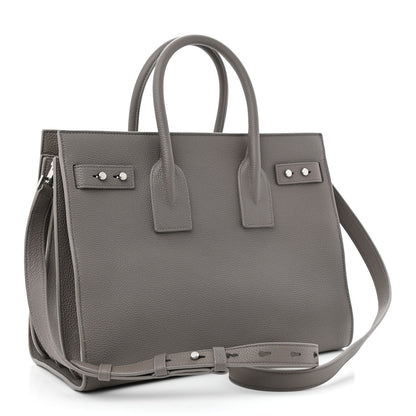 Saint Laurent Grained Calfskin Small Supple Sac De Jour Mouse Grey 3 of 10