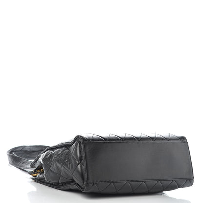 Chanel Lambskin Quilted CC Shopping Tote Black 4 of 16