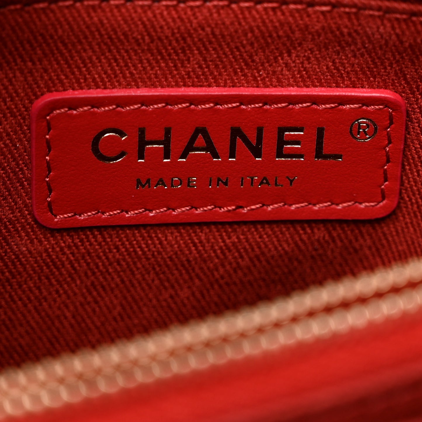 Caviar Chevron Quilted Small Coco Handle Flap Red