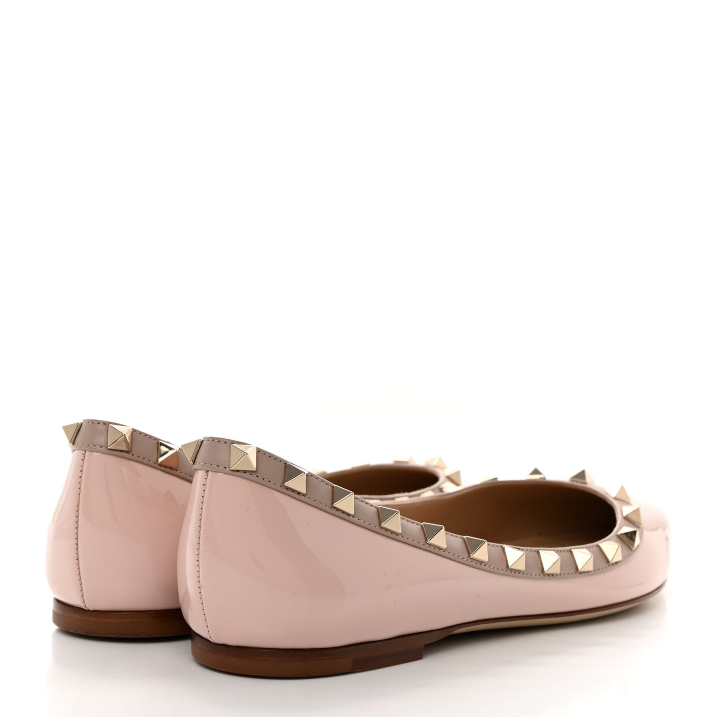 Patent Rockstud Ballerina Flats 38 Poudre