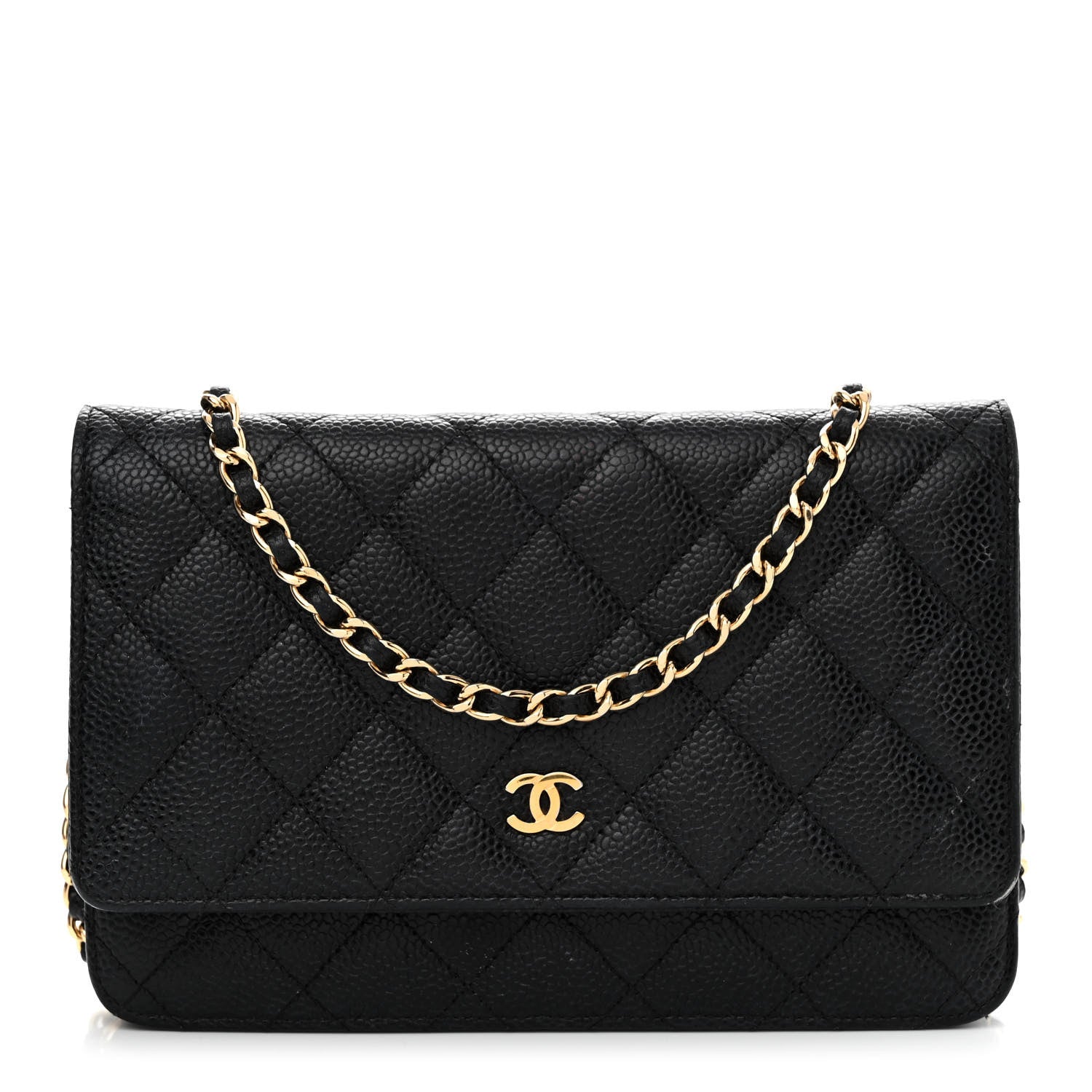 Chanel Caviar Quilted Wallet on Chain WOC Black 1 of 15