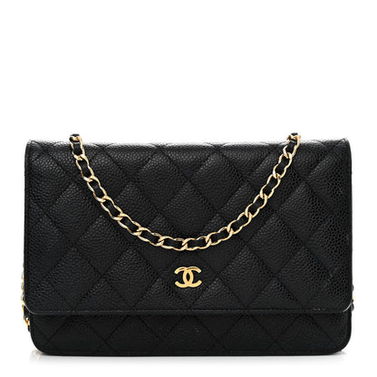 Chanel Caviar Quilted Wallet on Chain WOC Black 1 of 15