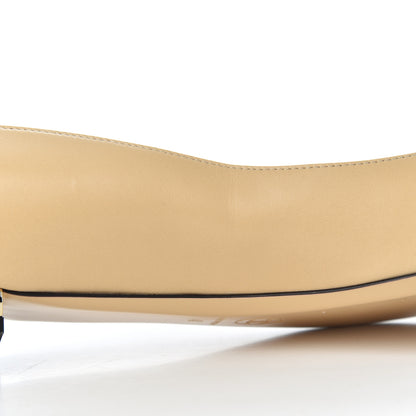 Chanel Lambskin Pearl Bow Ballerina Flats 40 Beige Black 12 of 18