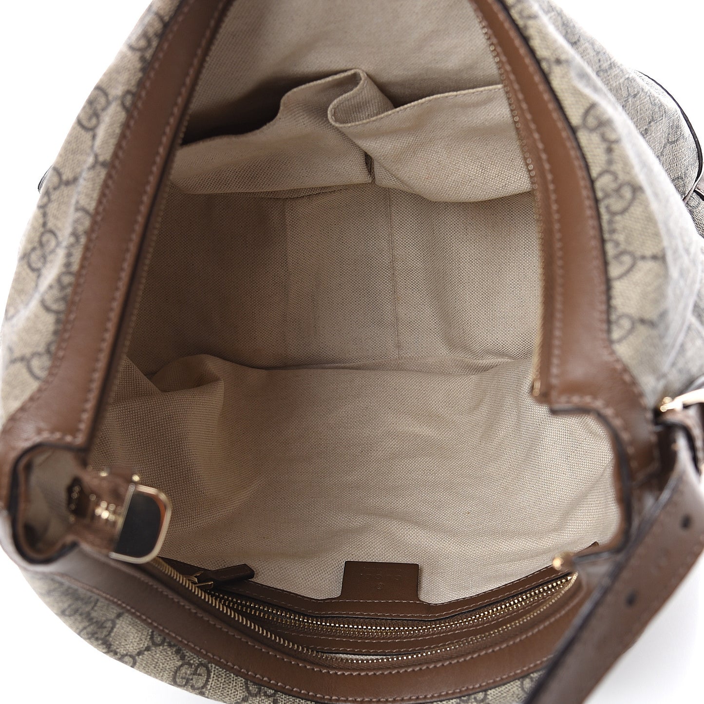 GG Supreme Monogram Margaux Calfskin Medium Nice Hobo Beige Ebony Acero