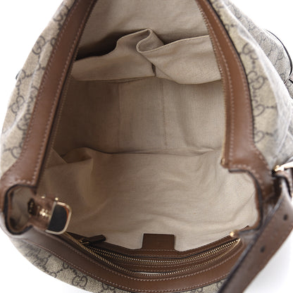Gucci GG Supreme Monogram Margaux Calfskin Medium Nice Hobo Beige Ebony Acero 4 of 8