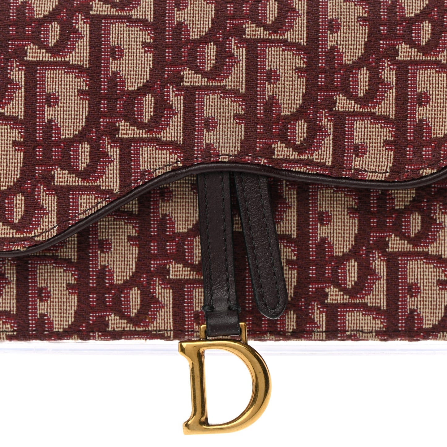Oblique Saddle Belt Bag Bordeaux