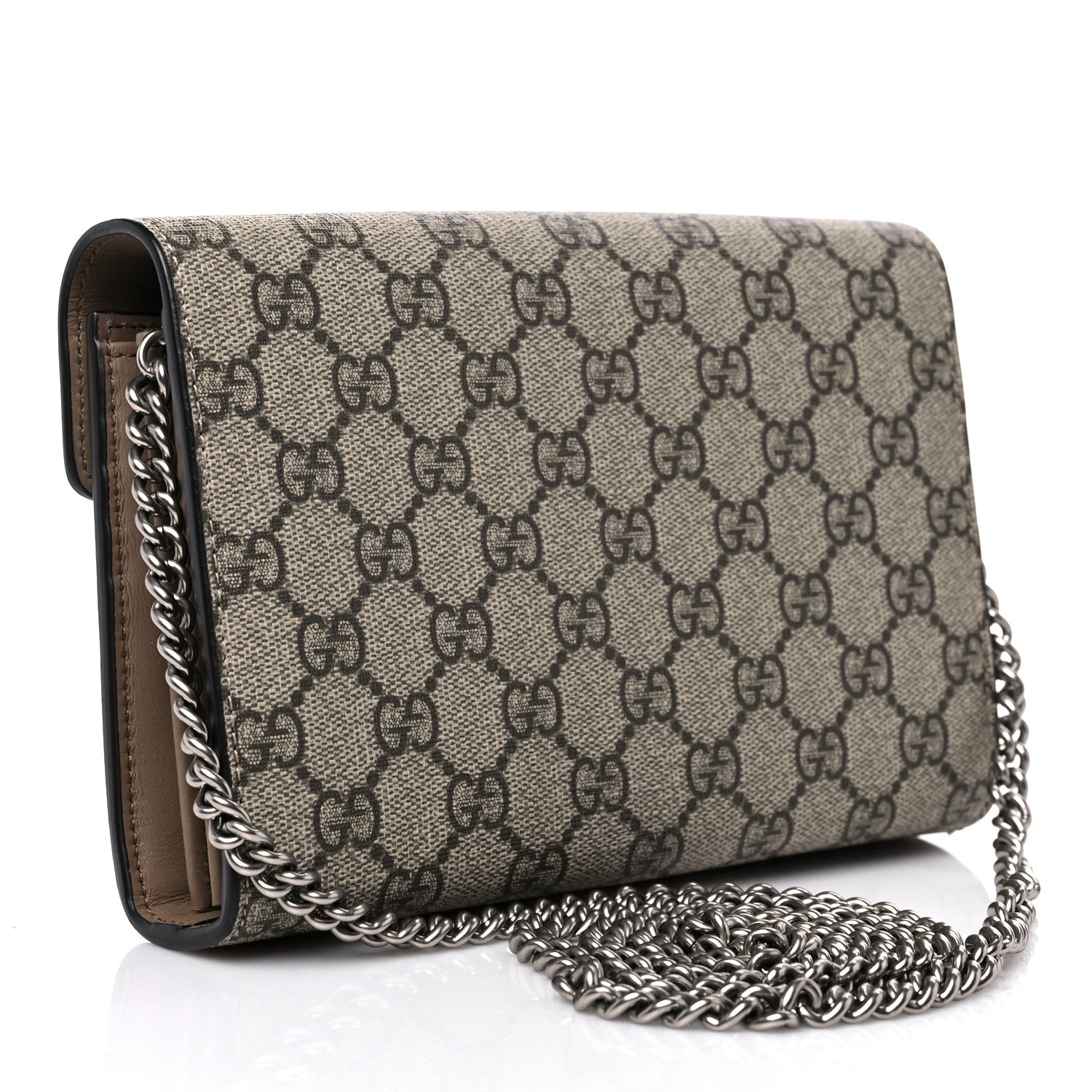 Gucci GG Supreme Monogram Mini Dionysus Chain Wallet Beige Taupe 3 of 10