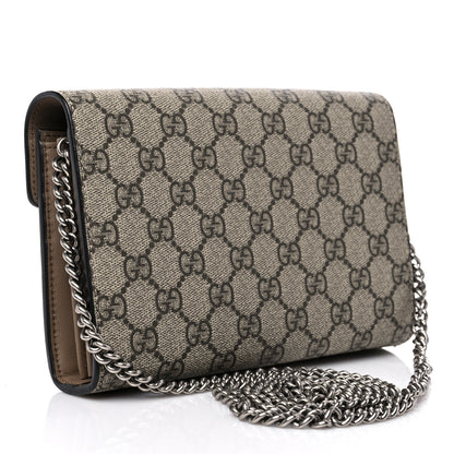 Gucci GG Supreme Monogram Mini Dionysus Chain Wallet Beige Taupe 3 of 10