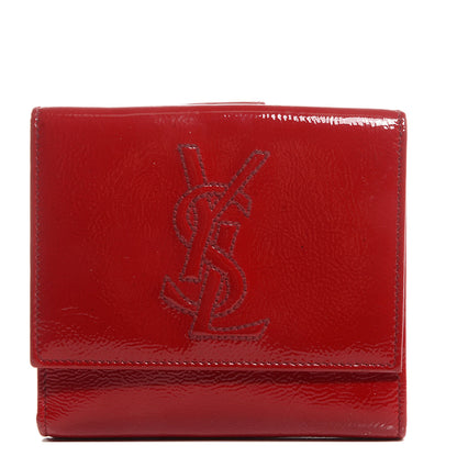 Saint Laurent Patent Belle de Jour French Wallet Red 1 of 7