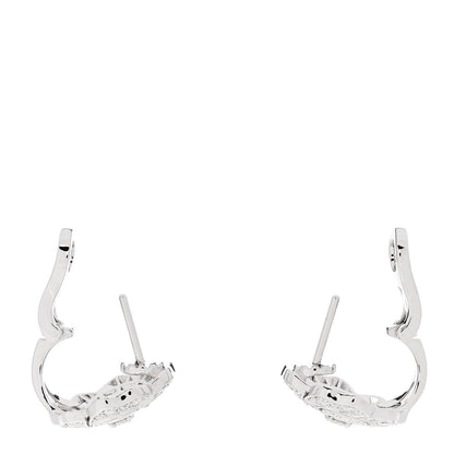 Chanel 18K White Gold Diamond Bouton de Camelia Earrings 3 of 5