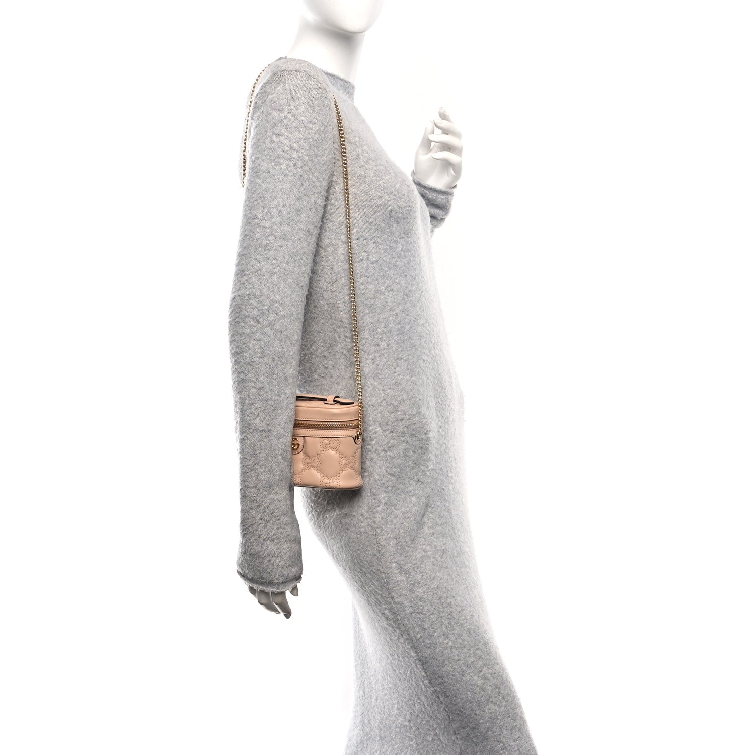 Gucci Calfskin GG Matelasse Mini Top Handle Bag Light Pink 2 of 9