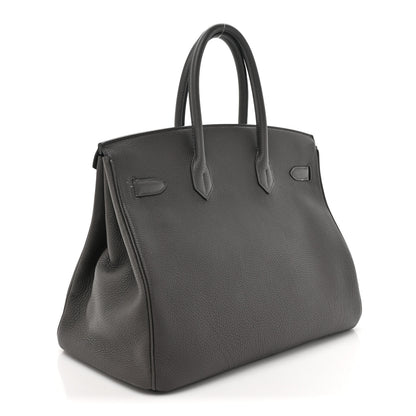 Hermes Togo Horseshoe Birkin 35 Graphite Vert Bengale 3 of 20