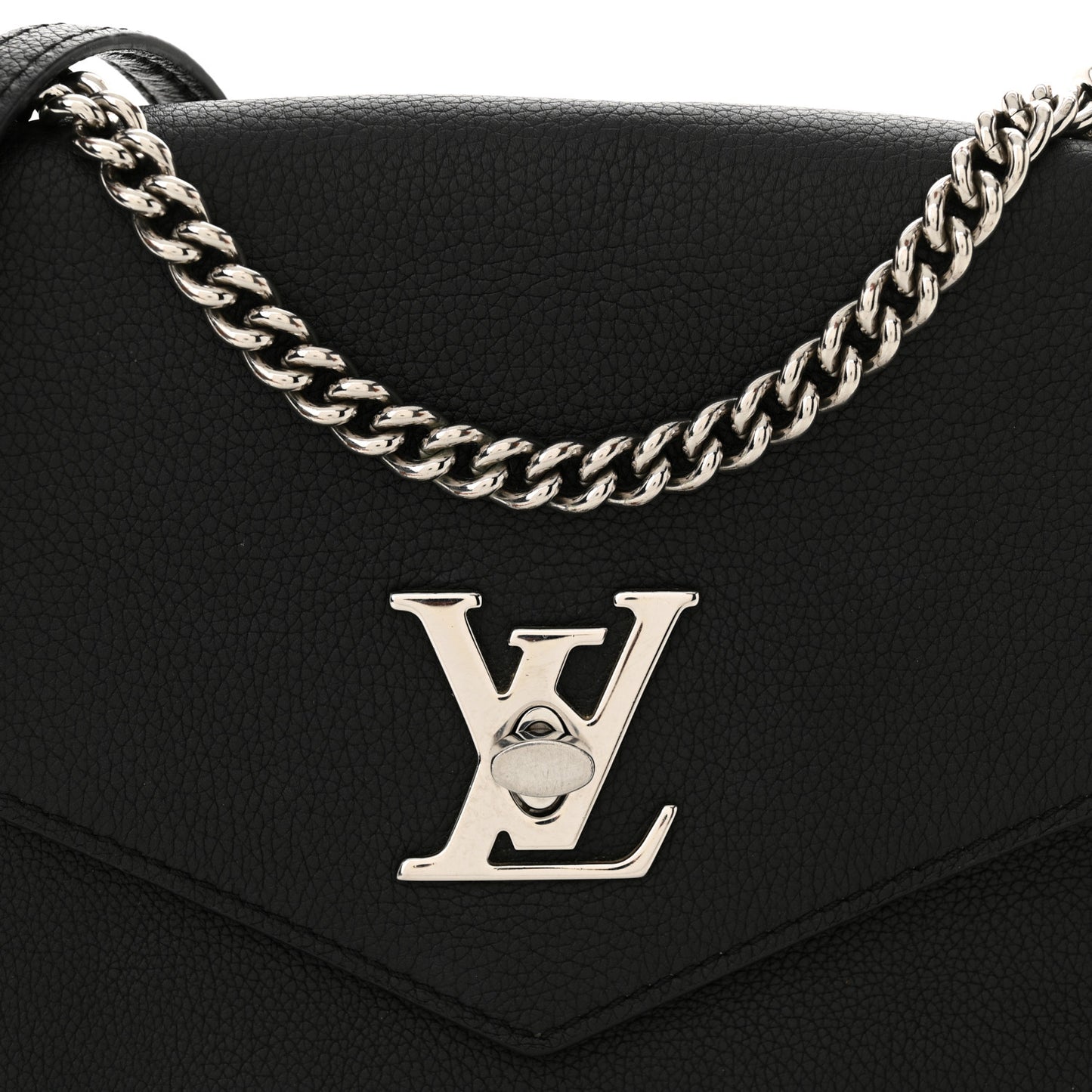 Soft Calfskin My Lockme Chain Bag BB Black