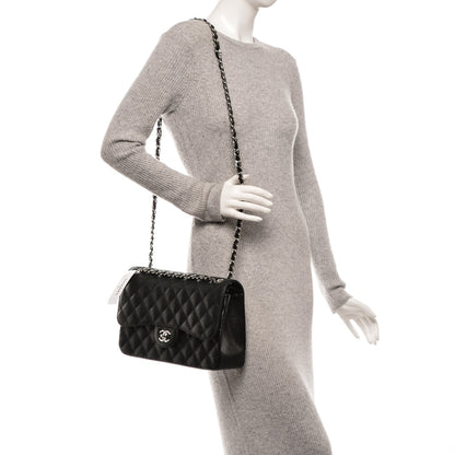 Chanel Caviar Quilted Jumbo Double Flap Black 2 of 7