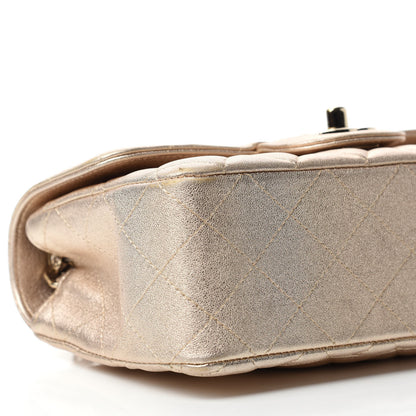 Chanel Metallic Lambskin Quilted Mini Rectangular Flap Gold 6 of 13