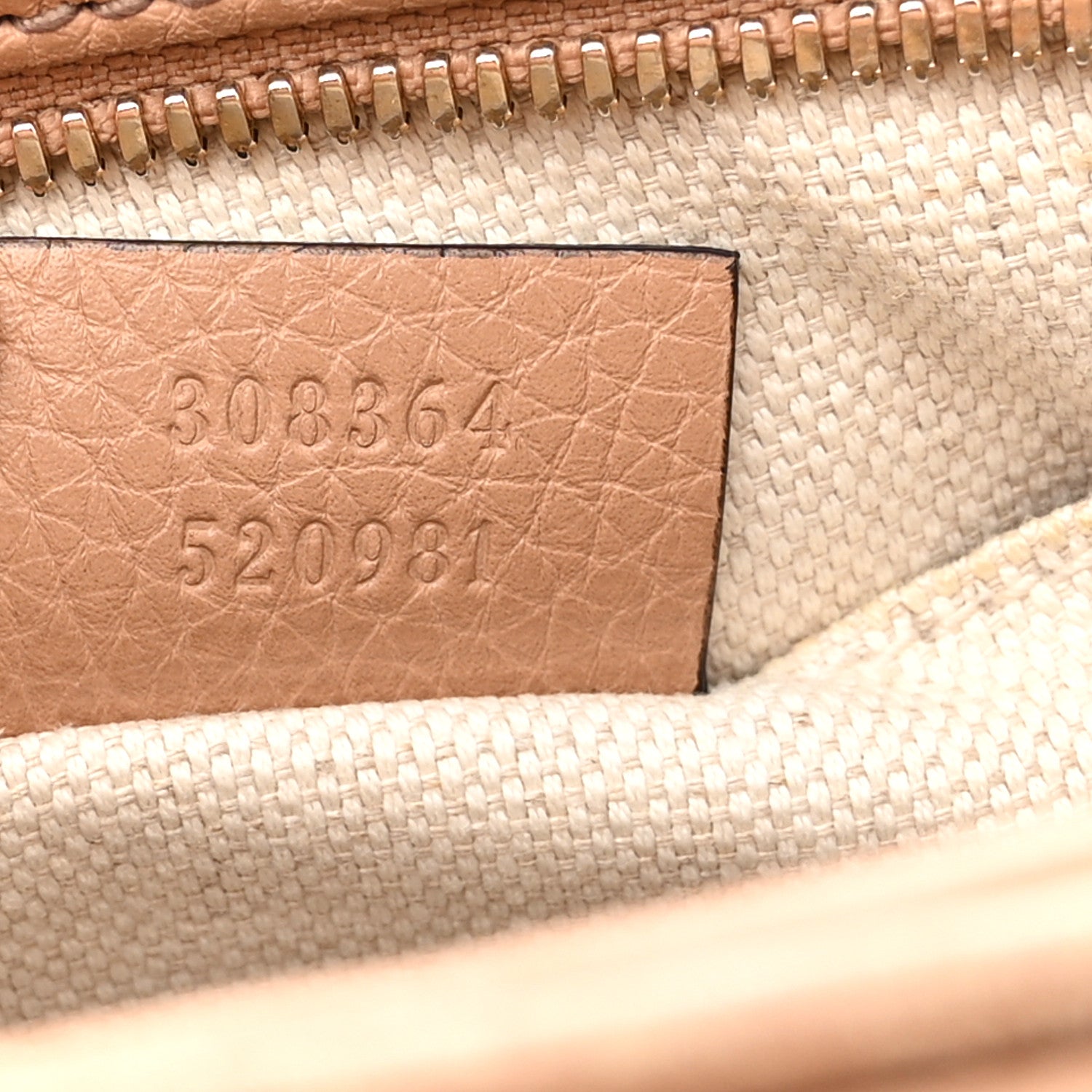 Gucci Pebbled Calfskin Small Soho Disco Bag Camelia 7 of 14