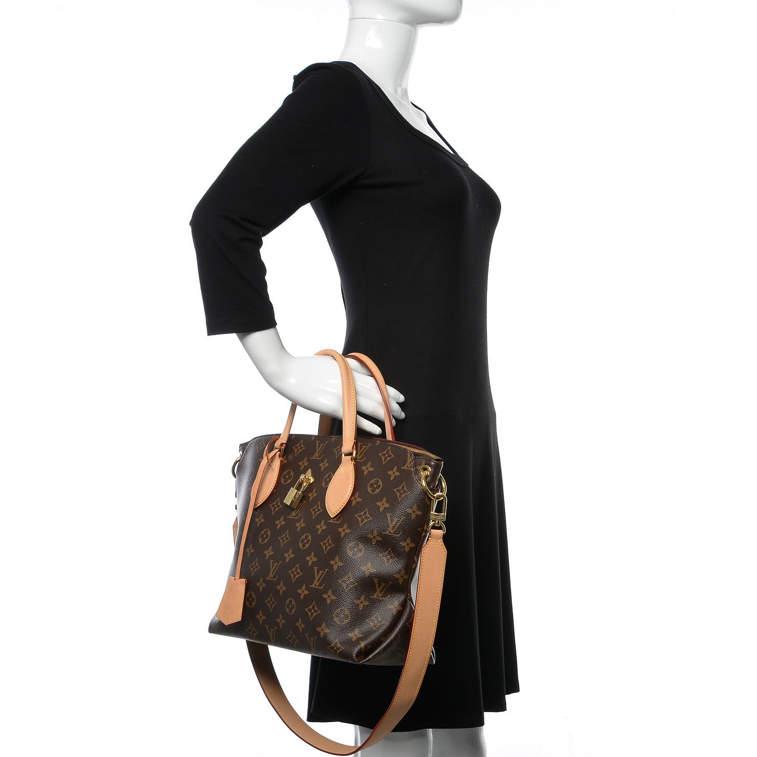 Louis Vuitton Monogram Flower Zipped Tote MM Beige 3 of 11