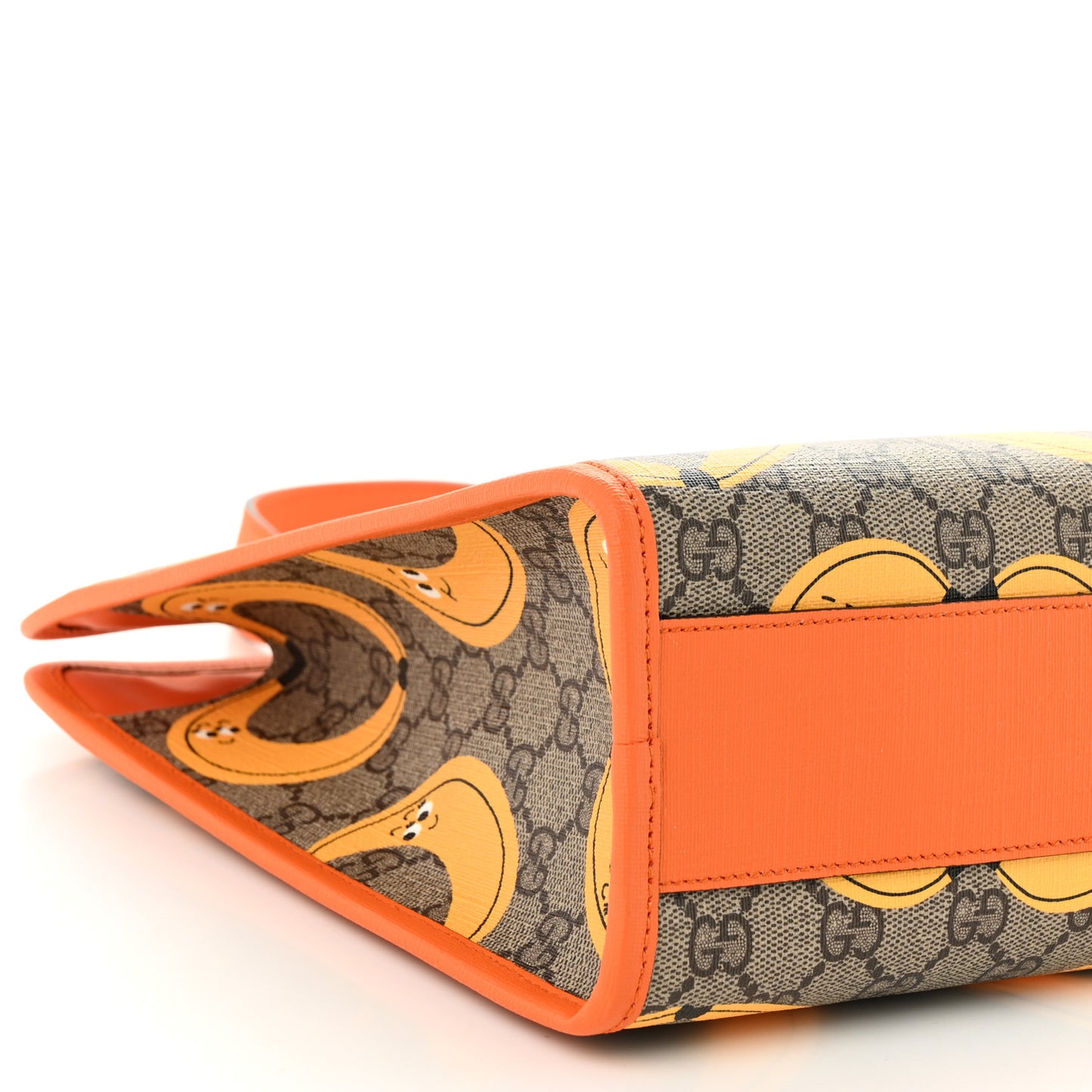 GG Supreme Monogram Banana Childrens Tote Beige Ebony Multicolor Carrot Orange