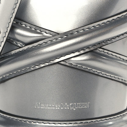 Alexander McQueen Metallic Calfskin The Curve Mini Shoulder Bag Silver 7 of 10
