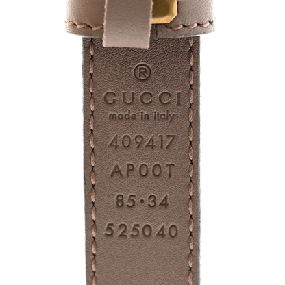 Gucci Calfskin Double G 20mm Belt 85 34 Porcelain Rose 5 of 10