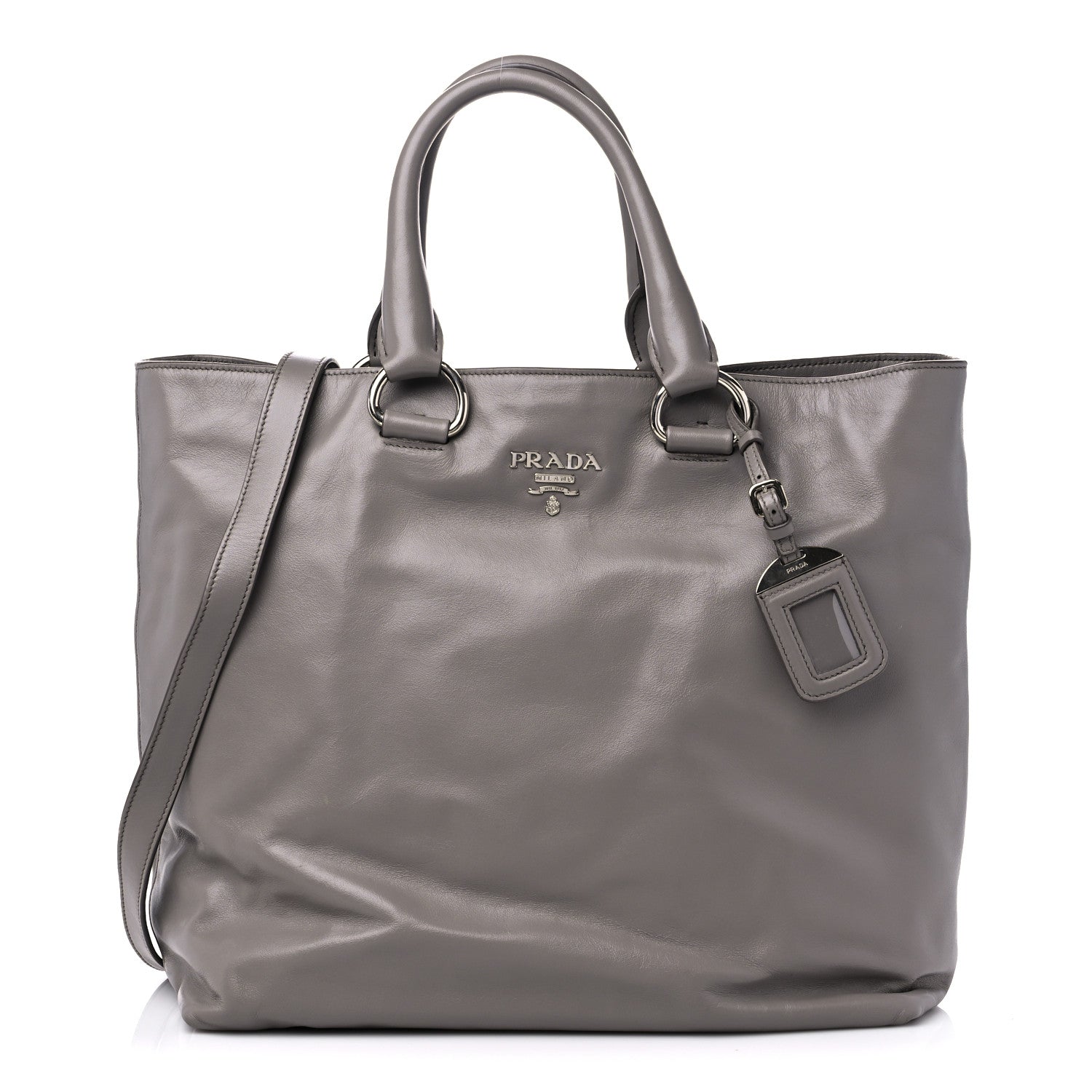 Prada Soft Calf Shopping Tote Argilla 1 of 10