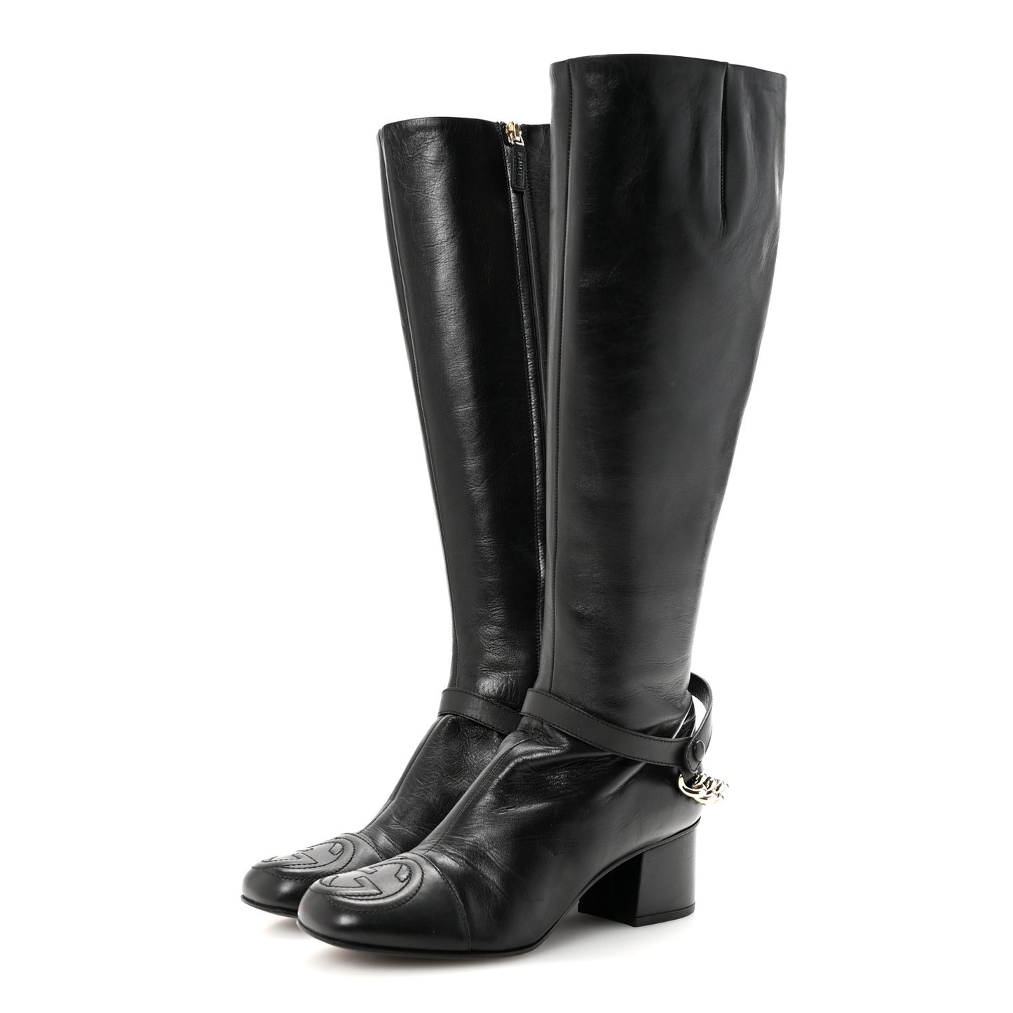 Calfskin Soho Knee Boots 36 Black