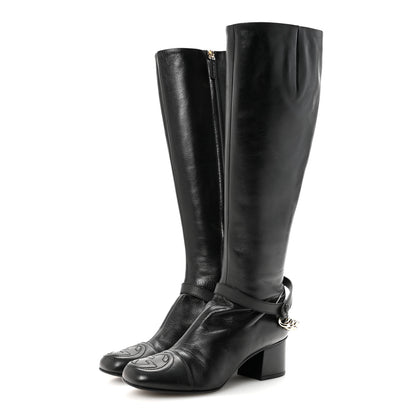 Gucci Calfskin Soho Knee Boots 36 Black 4 of 9