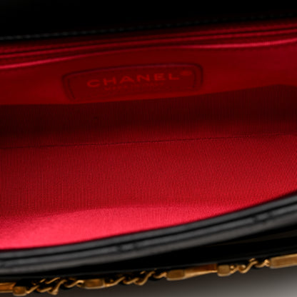 Chanel Calfskin Quilted Enchained Flap Black 5 of 10