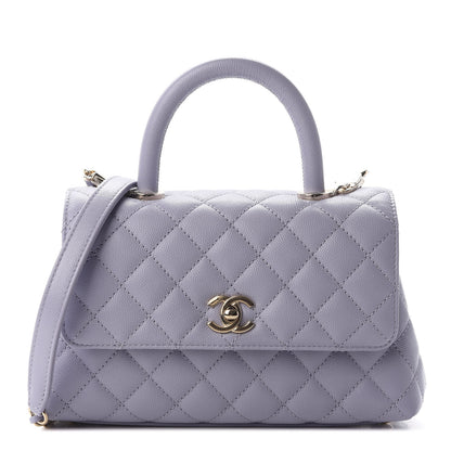 Chanel Caviar Quilted Mini Coco Handle Flap Light Purple 1 of 8