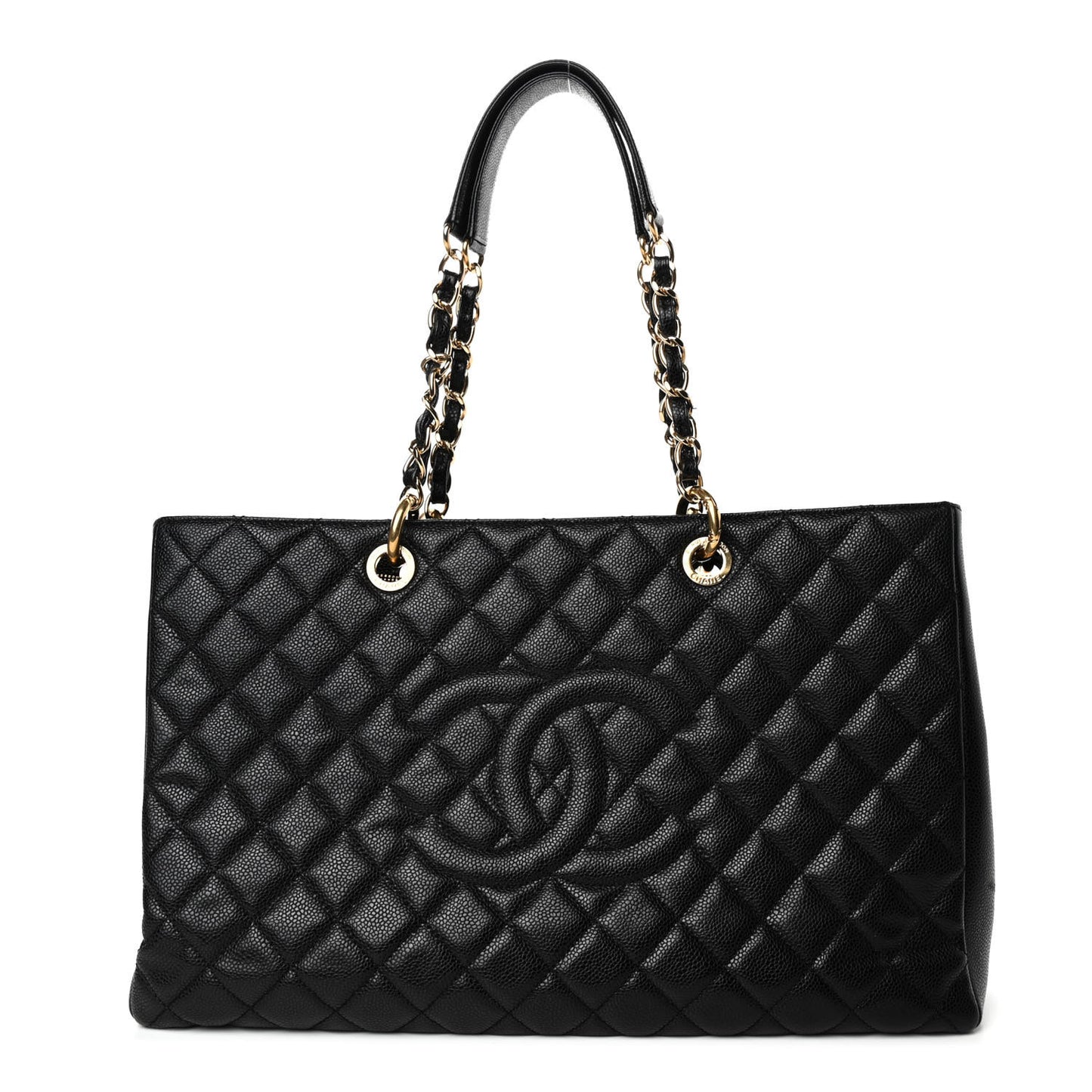 Caviar Quilted XL Grand Shopping Tote GST Black