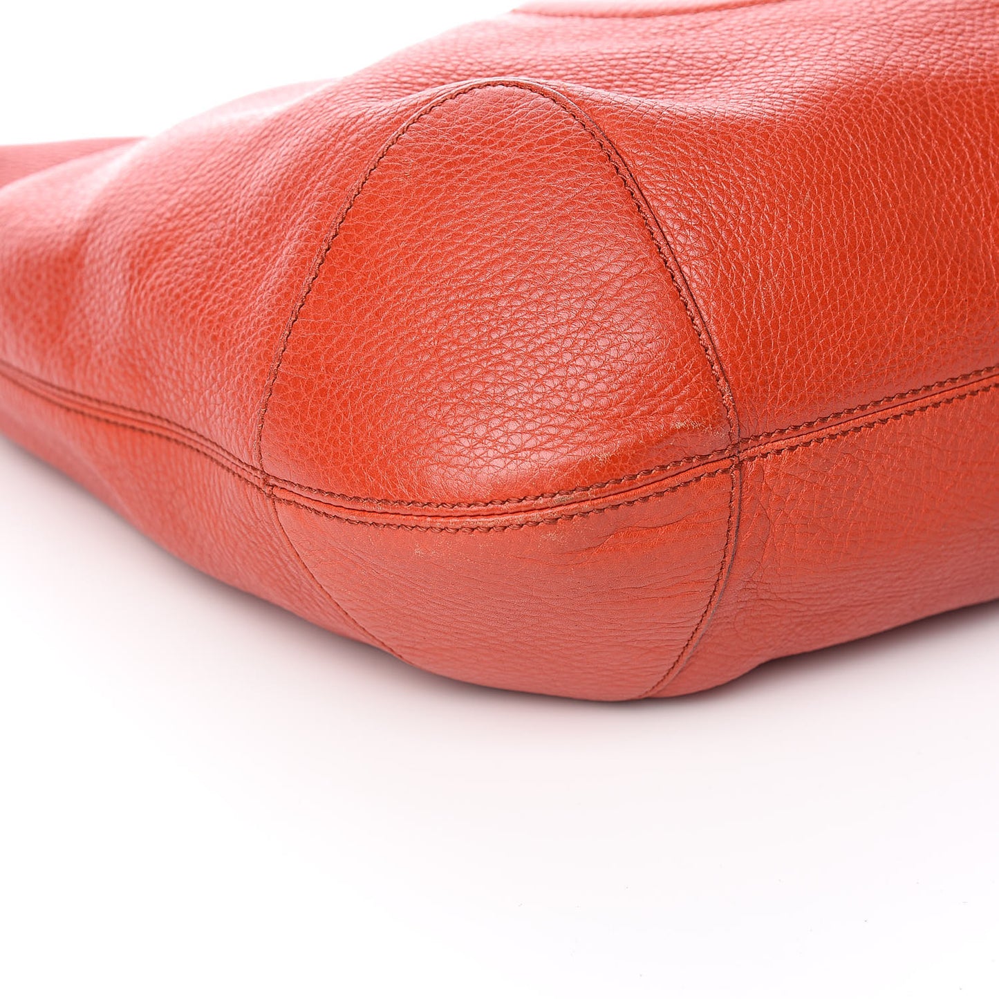 Pebbled Calfskin Medium Soho Chain Hobo Sun Orange