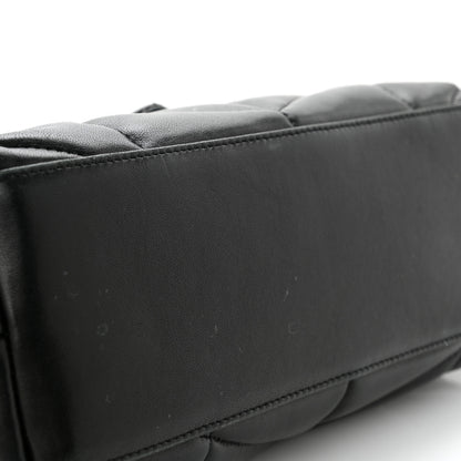 Saint Laurent Lambskin Quilted Monogram Monochrome Medium Loulou Puffer Chain Satchel Black 12 of 17